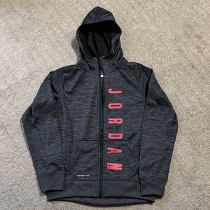 Jordan Kids Black and Red Hoodie Youth L